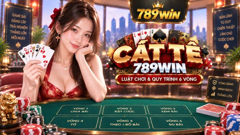 Bàn Cát Tê 789WIN minh họa bài trong các vòng chơi